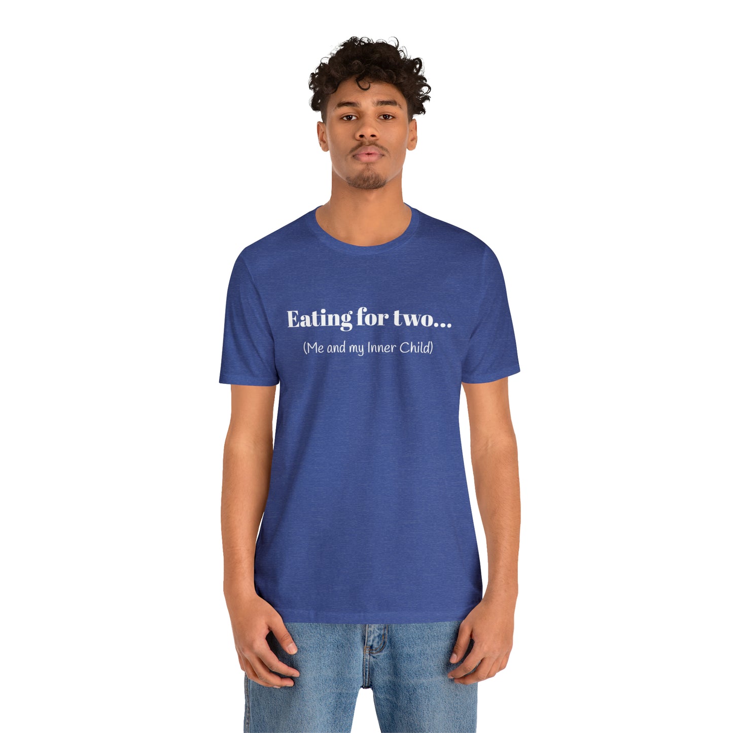 Eating for two... Me and my Inner Child - Unisex Jersey Short Sleeve Tee