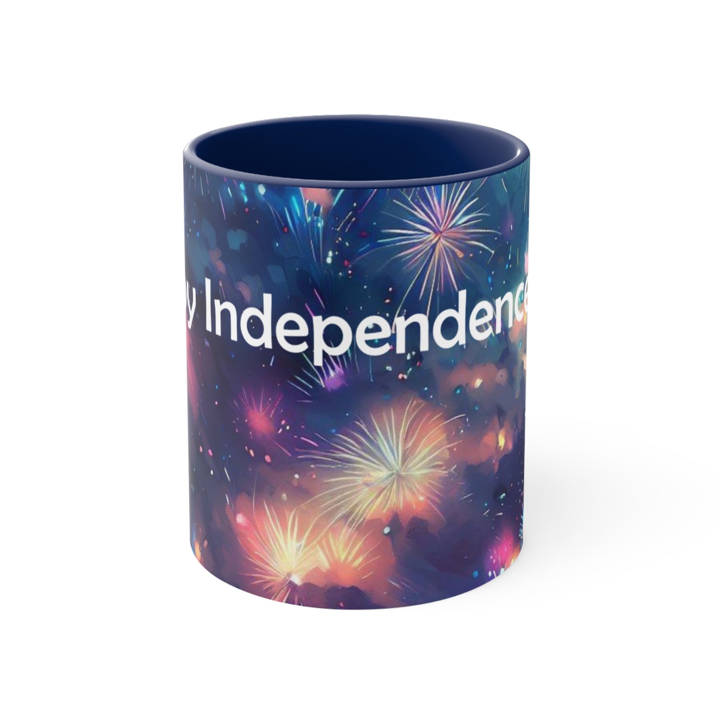 Happy Independence Day - Accent Coffee Mug, 11oz