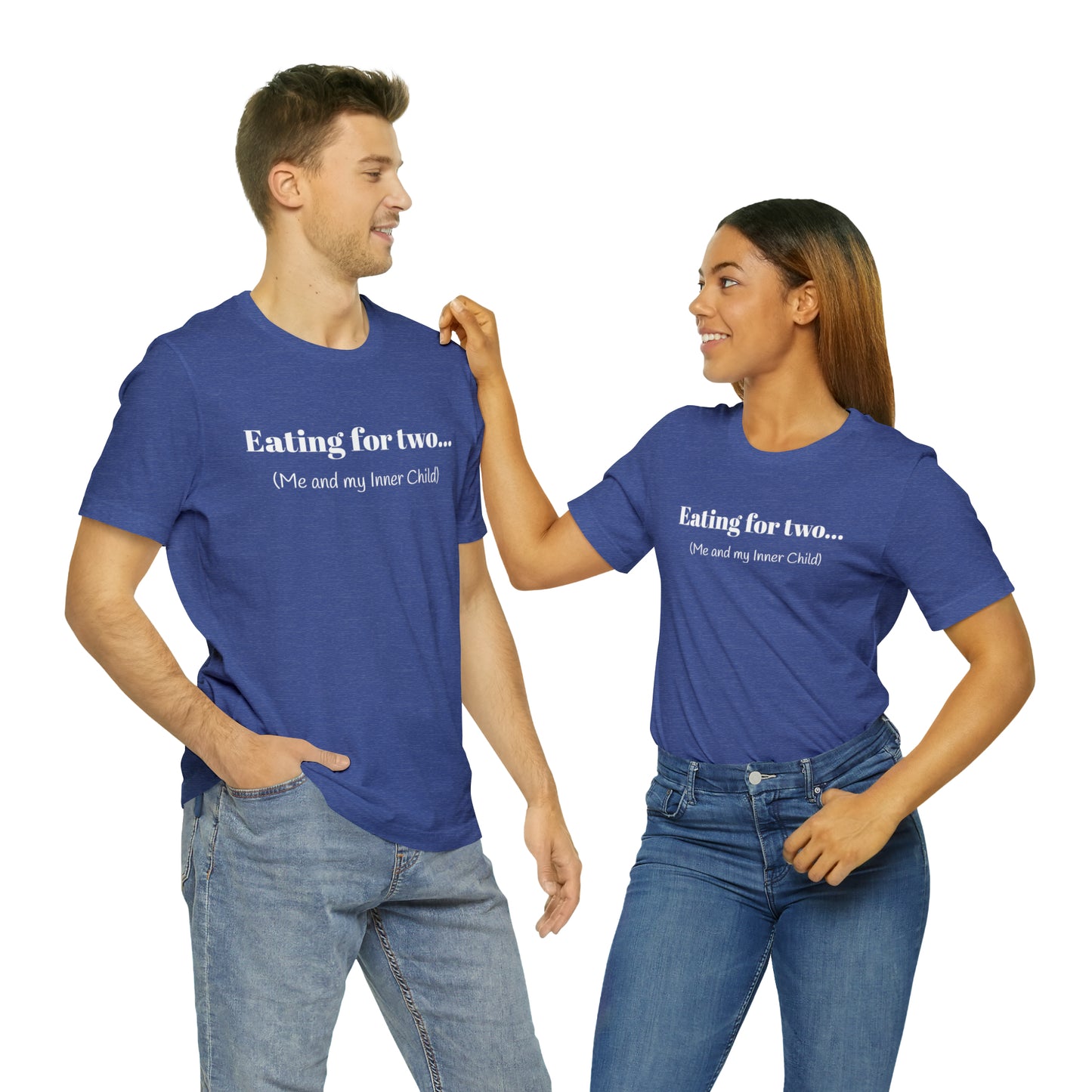 Eating for two... Me and my Inner Child - Unisex Jersey Short Sleeve Tee